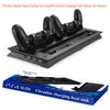 PS4 Slim Vertical Stand Cooling Fan Cooler & Dual USB Charger Charging Dock with 3 Extra HUB for Playstation 4 PS4 Slim + 4